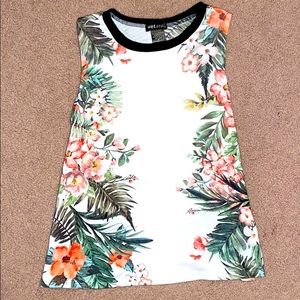 Tropical floral print top